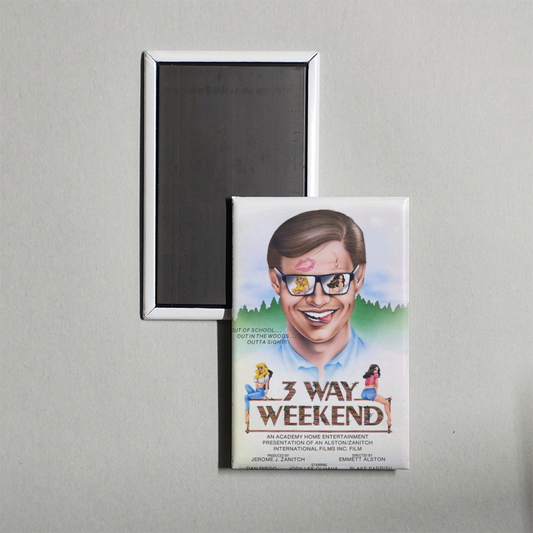 Three-Way Weekend Mini Movie Fridge Magnet