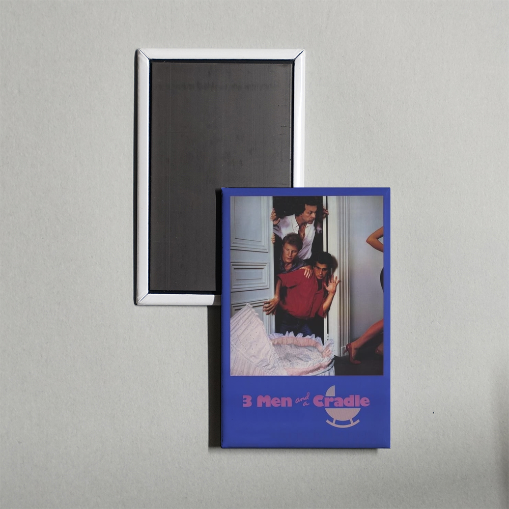 Three Men and a Cradle Mini Movie Fridge Magnet