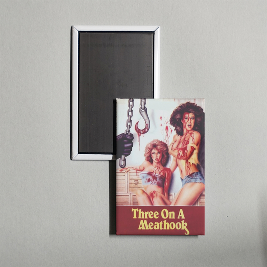 Three on a Meathook Mini Movie Fridge Magnet