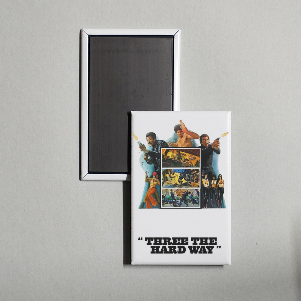 Three the Hard Way Mini Movie Fridge Magnet