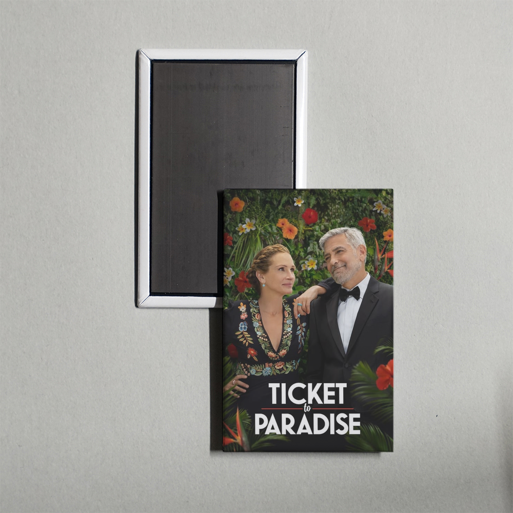 Ticket to Paradise Mini Movie Fridge Magnet