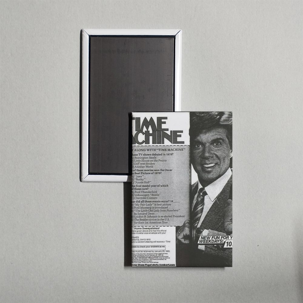 Time Machine TV Show Fridge Magnet