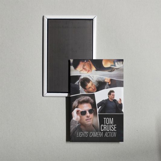 Tom Cruise Lights, Camera, Action Mini Movie Fridge Magnet