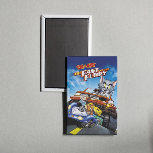 Tom and Jerry The Fast and the Furry Mini Movie Fridge Magnet
