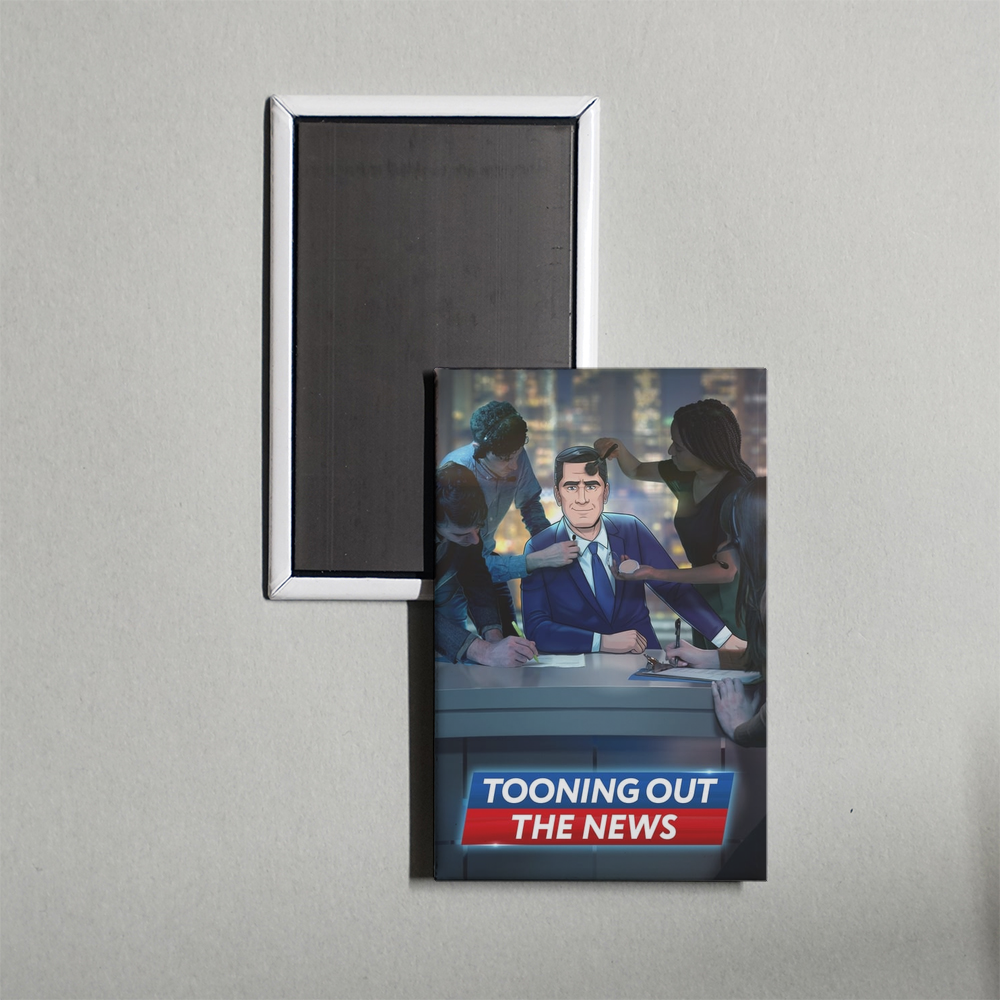 Tooning Out the News TV Show Fridge Magnet