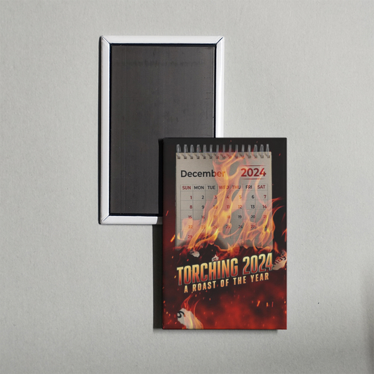 Torching 2024 A Roast of the Year Mini Movie Fridge Magnet
