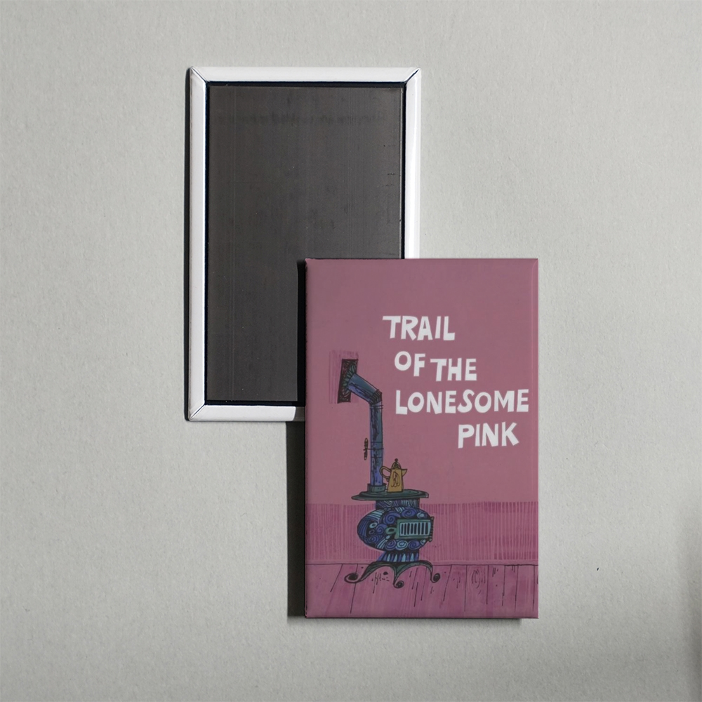 Trail of the Lonesome Pink Mini Movie Fridge Magnet