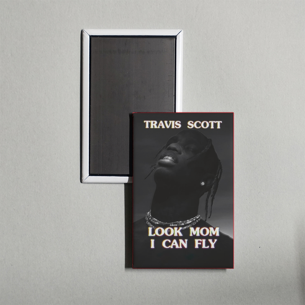 Travis Scott Look Mom I Can Fly Mini Movie Fridge Magnet