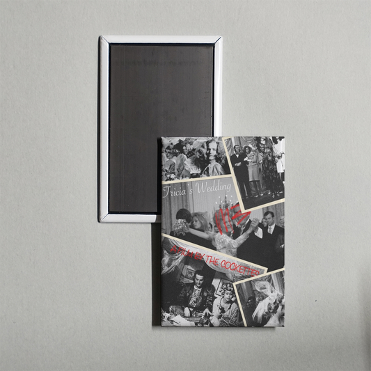 Tricia's Wedding Mini Movie Fridge Magnet
