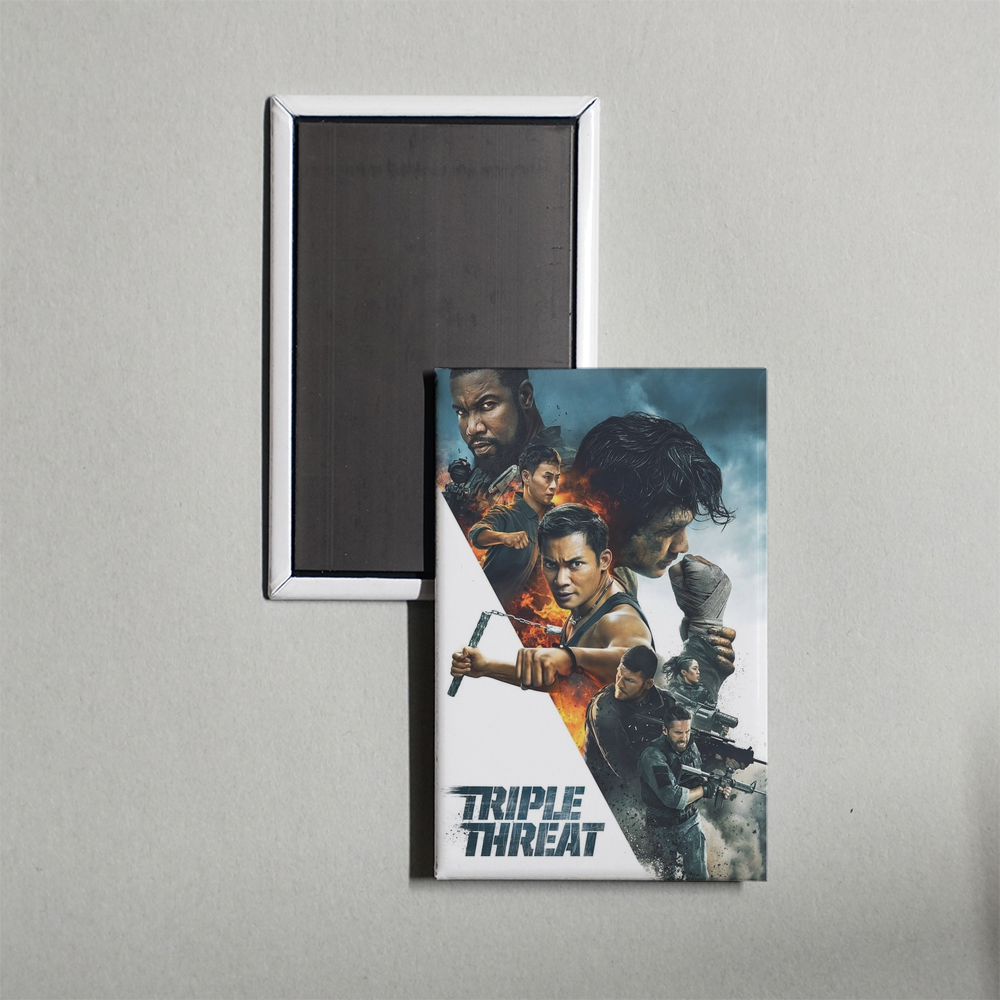 Triple Threat Mini Movie Fridge Magnet