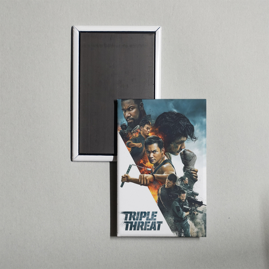 Triple Threat Mini Movie Fridge Magnet
