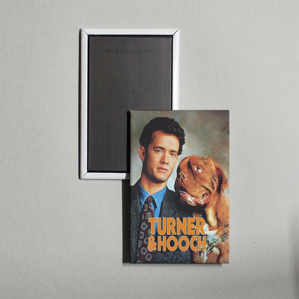 Turner & Hooch Mini Movie Fridge Magnet
