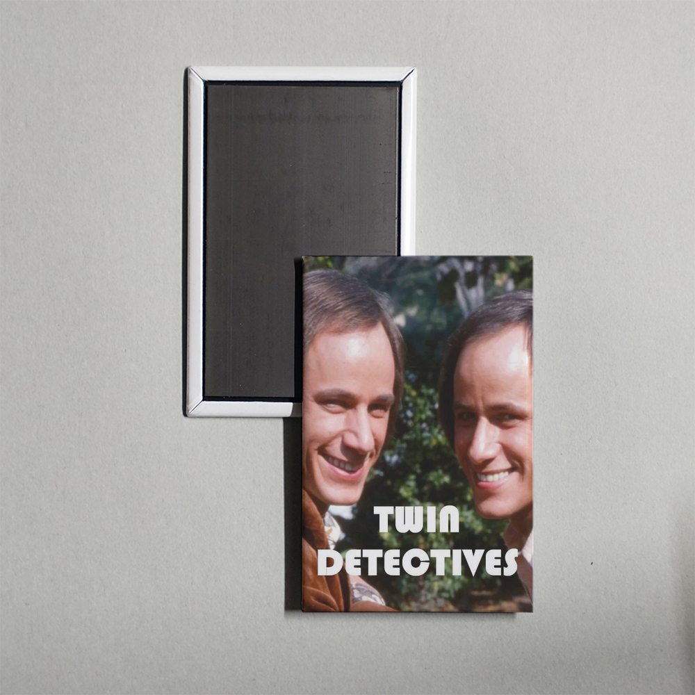 Twin Detectives Mini Movie Fridge Magnet