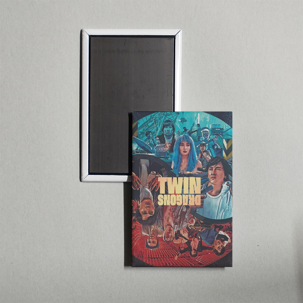 Twin Dragons Mini Movie Fridge Magnet
