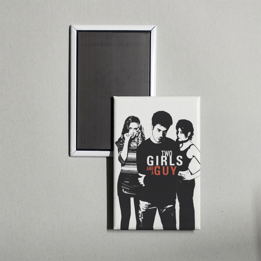 Two Girls and a Guy Mini Movie Fridge Magnet