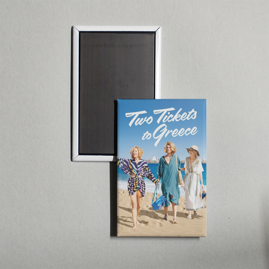 Two Tickets to Greece Mini Movie Fridge Magnet