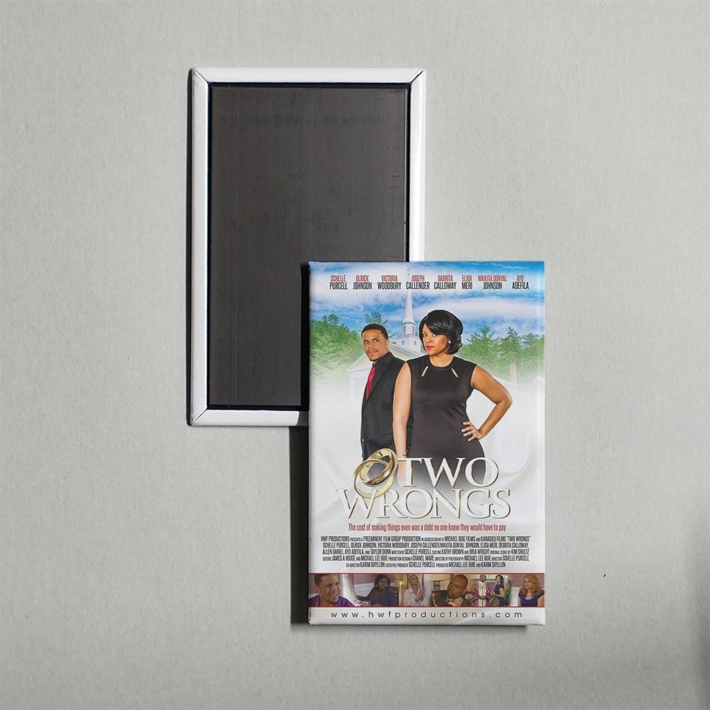 Two Wrongs Mini Movie Fridge Magnet