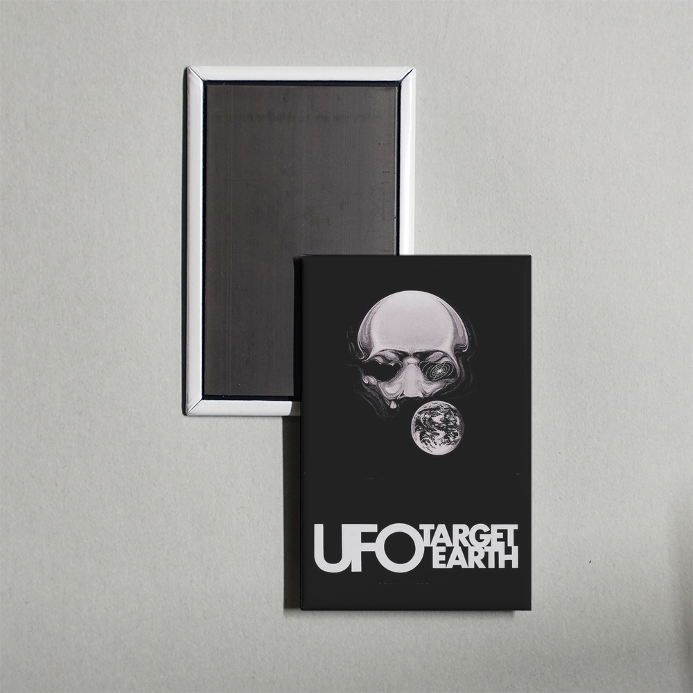 UFO Target Earth Mini Movie Fridge Magnet
