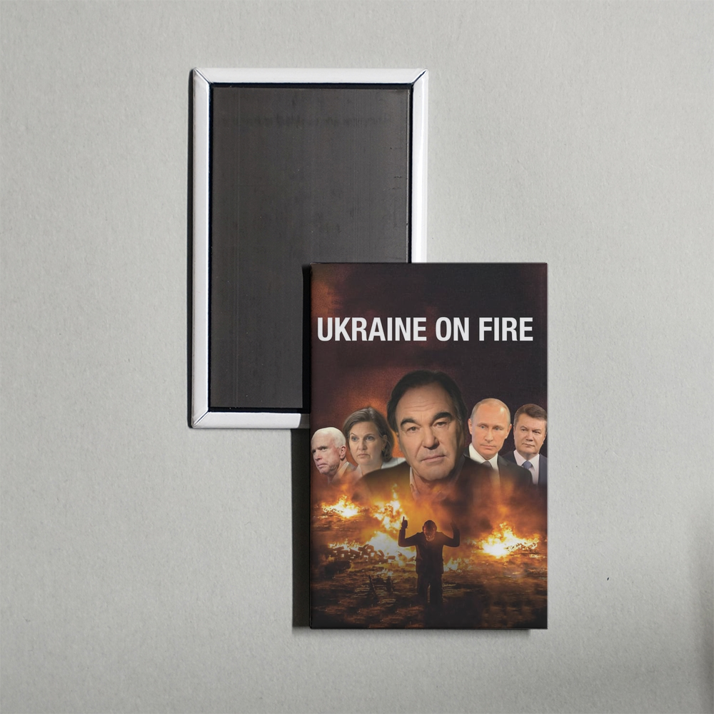 Ukraine on Fire Mini Movie Fridge Magnet