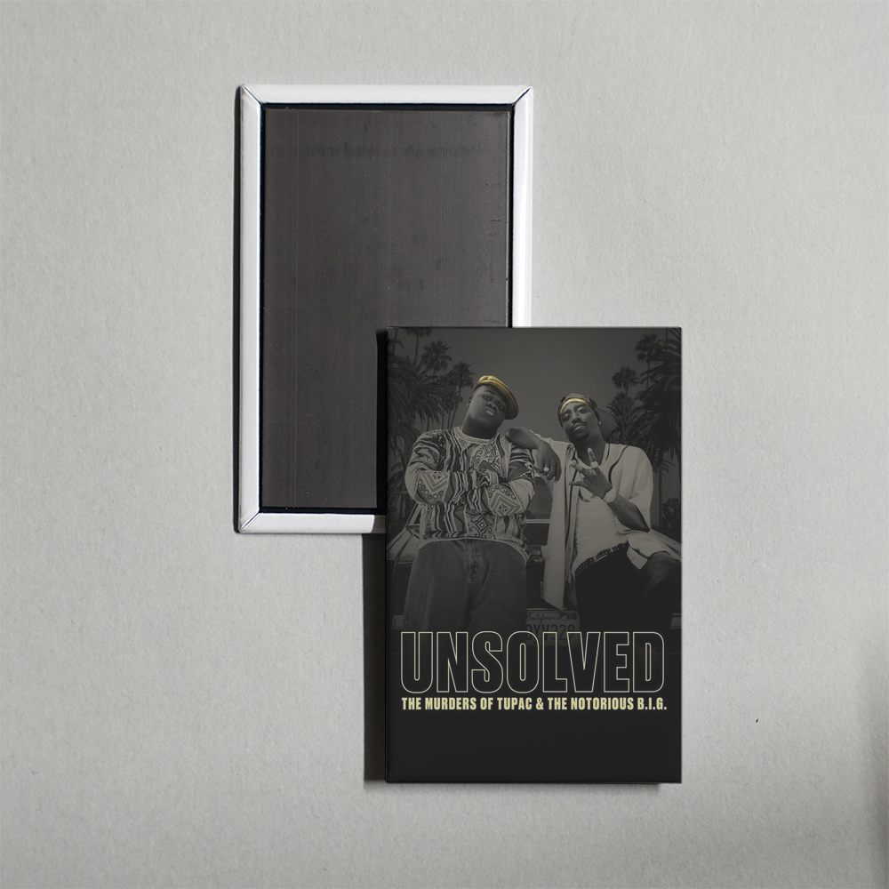 Unsolved The Murders of Tupac and The Notorious B.I.G. TV Show Fridge Magnet
