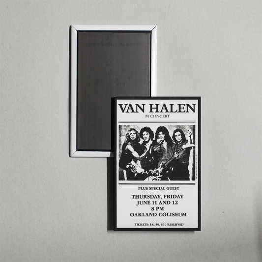 Van Halen Oakland, CA @ Oakland Arena 1981 Mini Movie Fridge Magnet