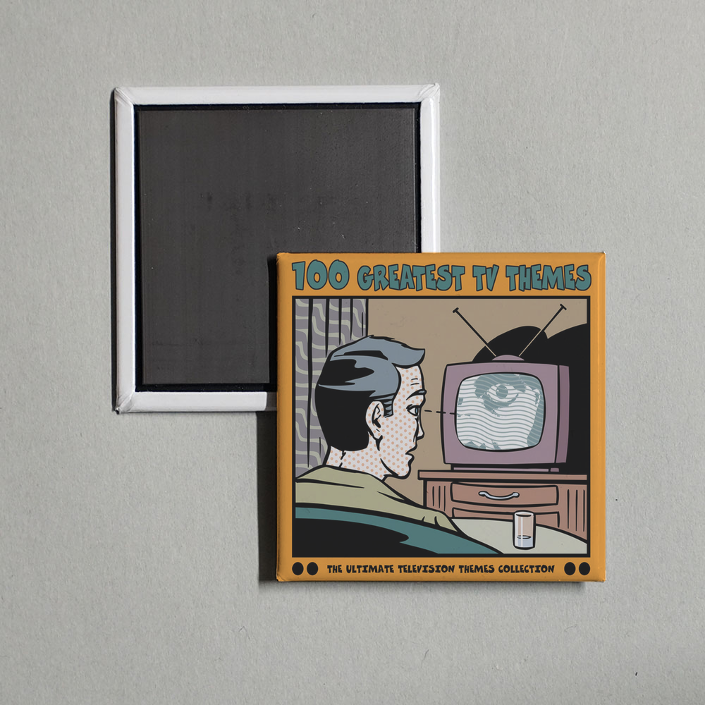 Various Artists - 100 Greatest TV Themes Album Cover Fridge Magnet
