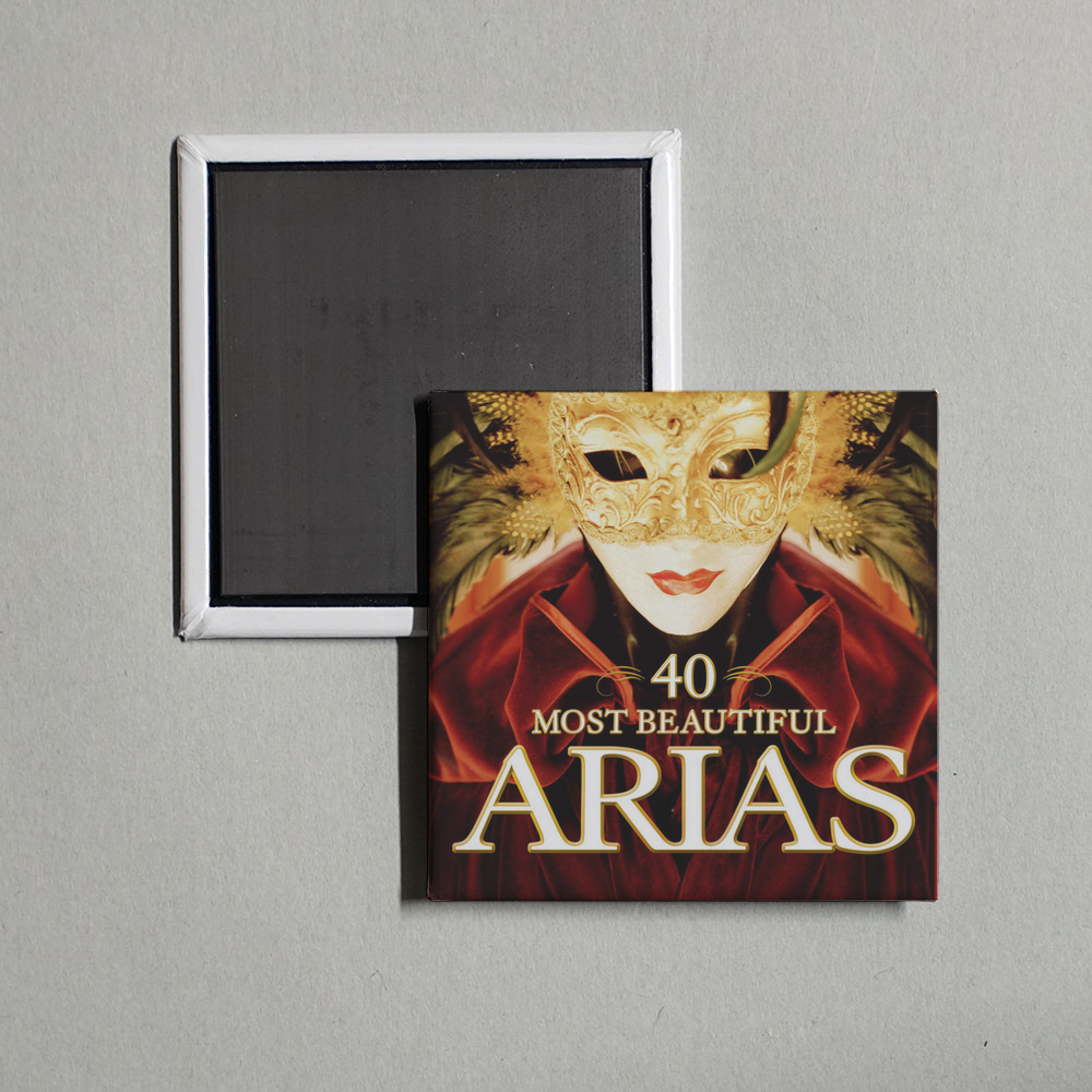 Various Artists - 40 Most Beautiful Arias Album Cover Fridge Magnet