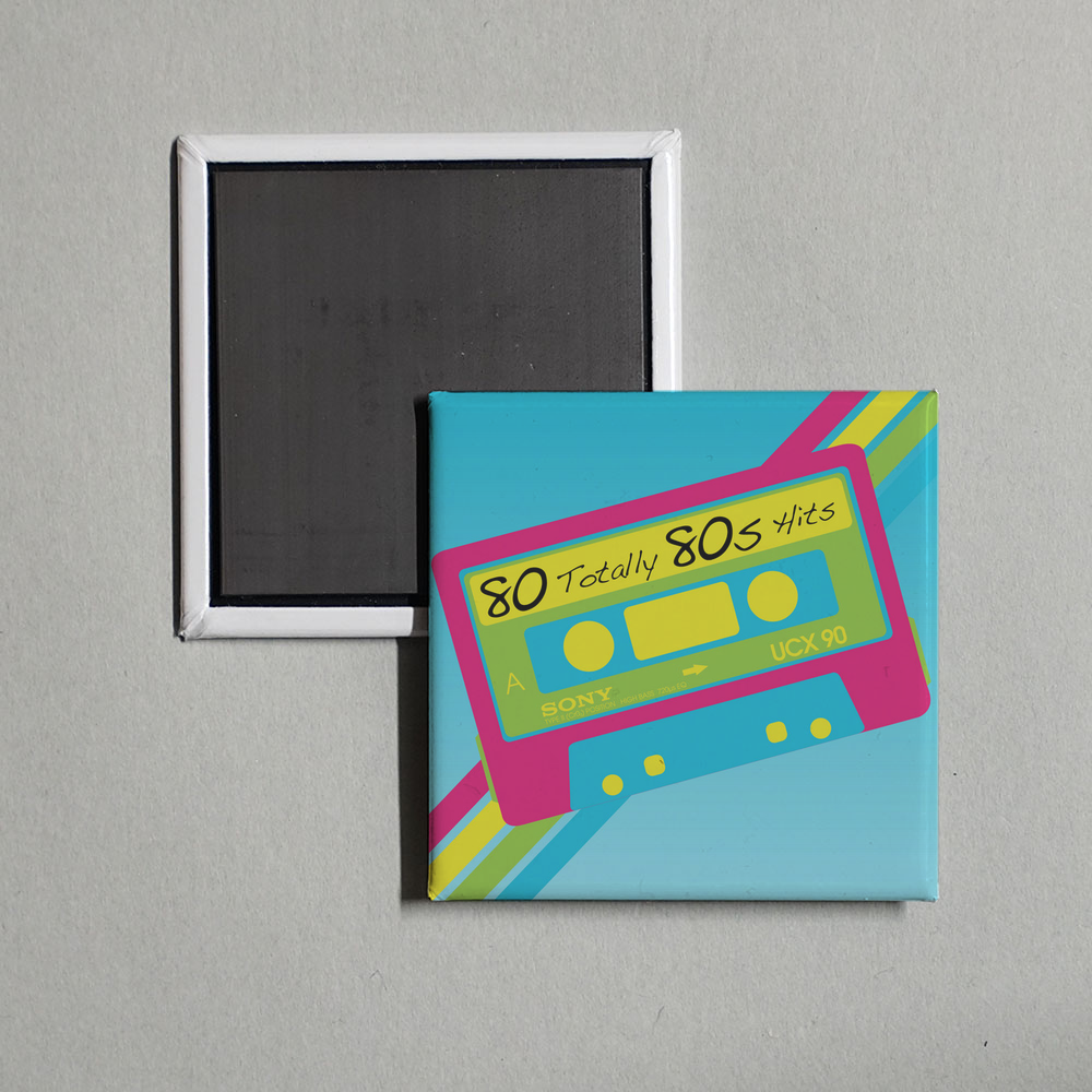 Various Artists - 80 Totally 80s Hits Album Cover Fridge Magnet