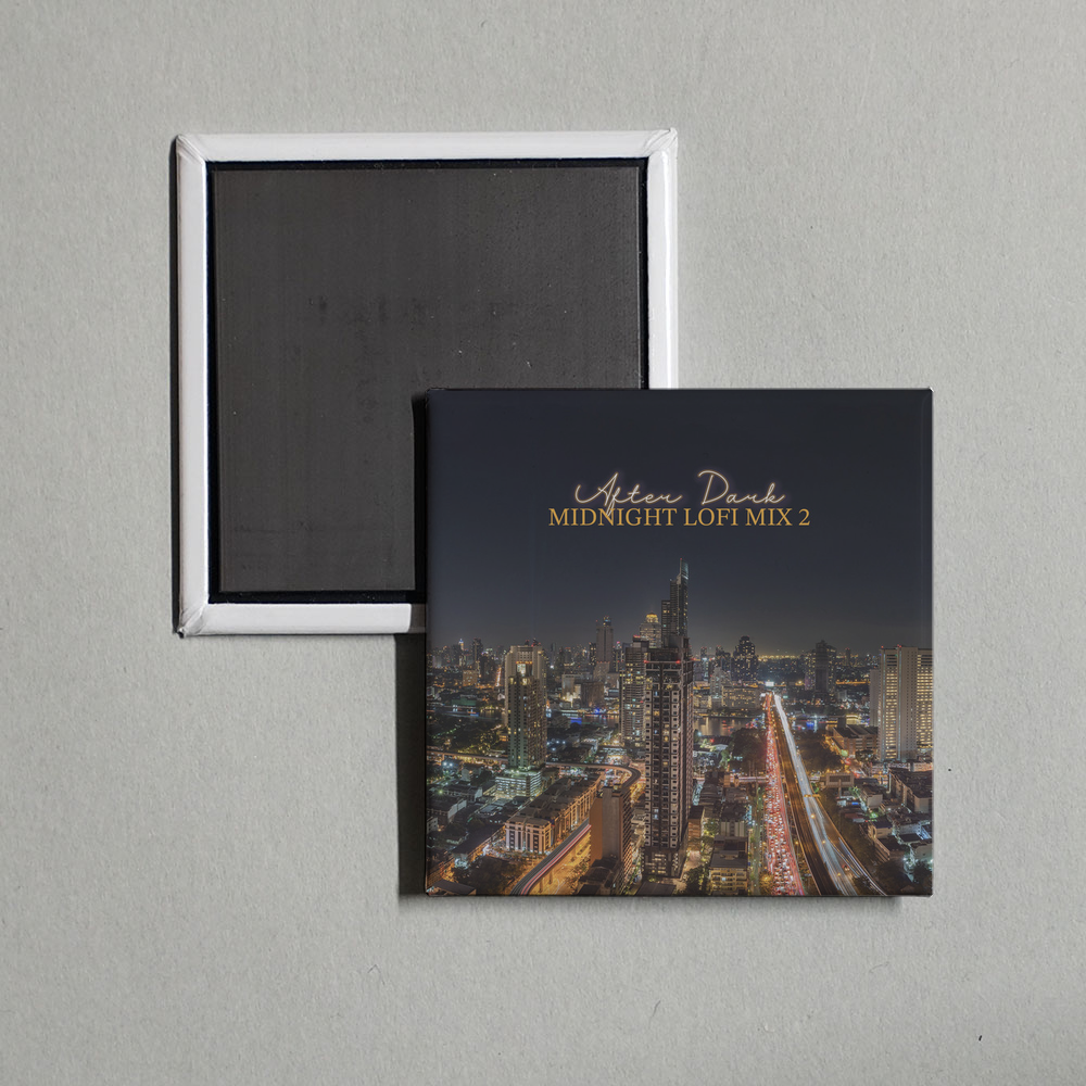 Various Artists - After Dark - Midnight LoFi Mix 2 Album Cover Fridge Magnet