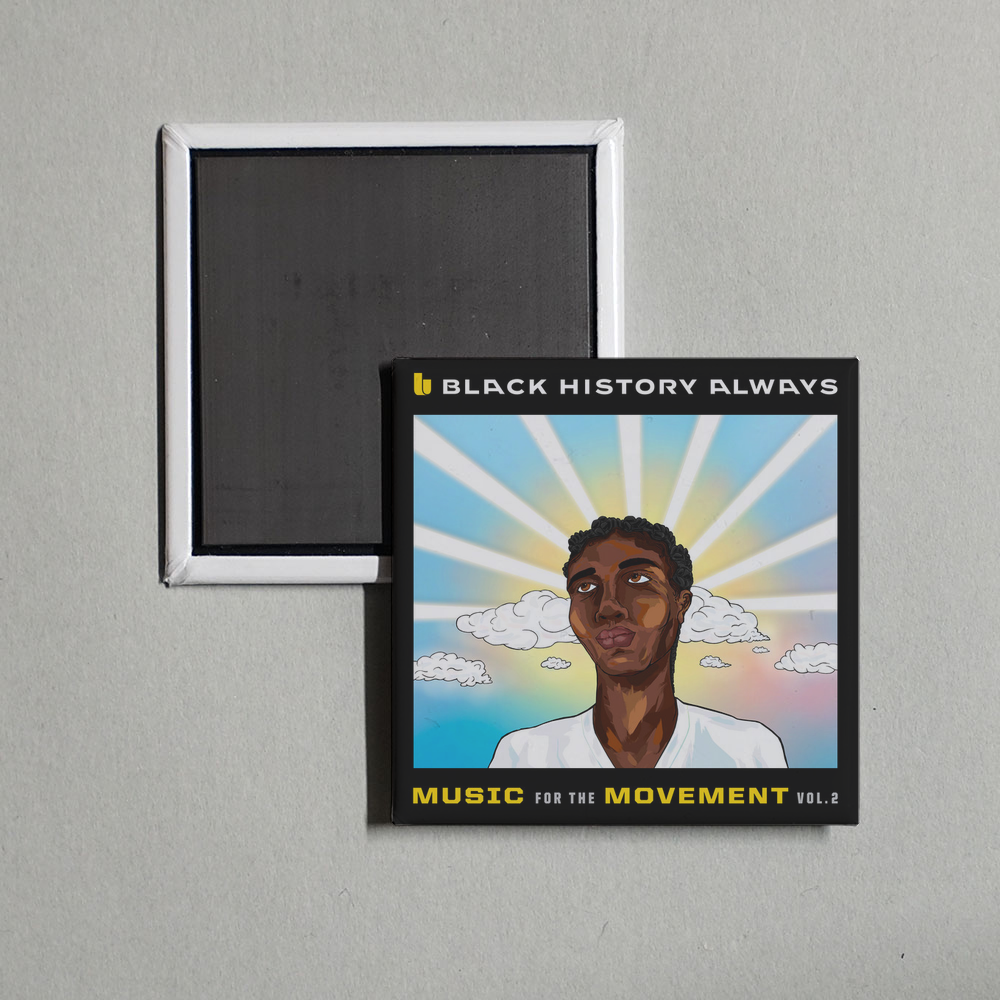 Various Artists - Black History Always  Music For the Movement Vol. 2 Album Cover Fridge Magnet