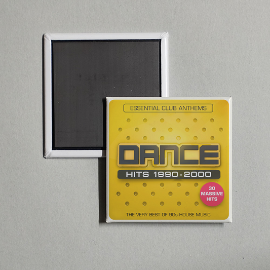 Various Artists - Dance Hits 1990-2000 - Essential Club Anthems - The Very Best Of 90s House Music - 30 Massive Hits Album Cover Fridge Magnet