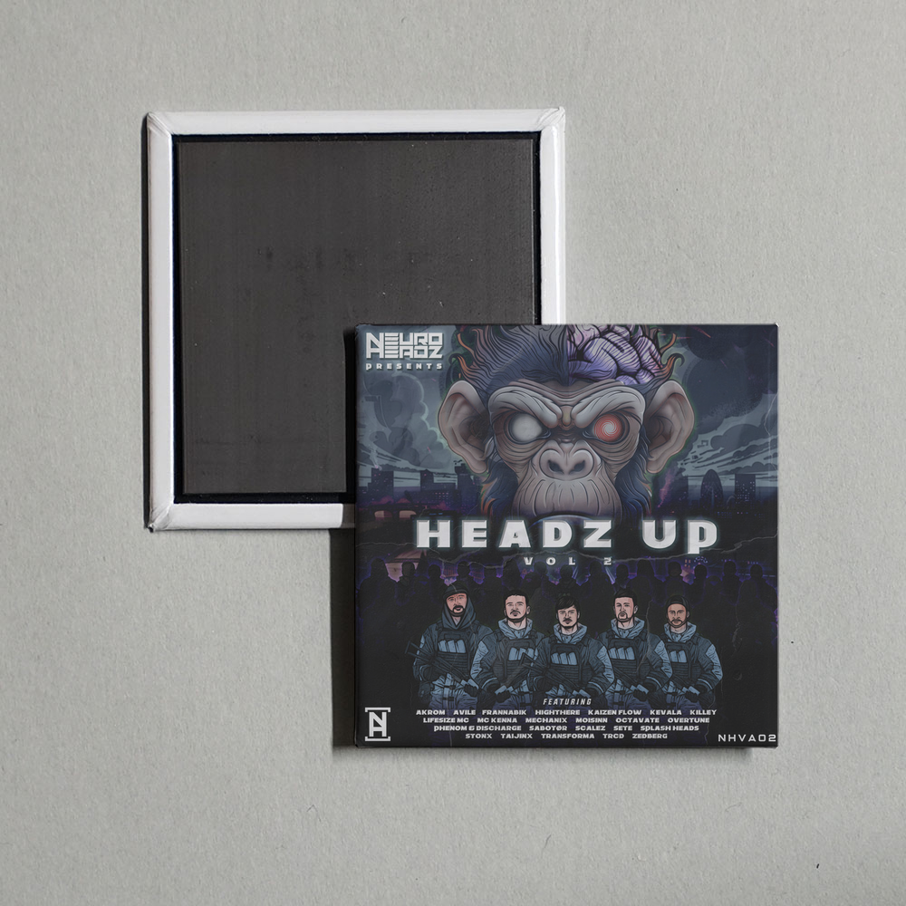 Various Artists - Headz Up vol. 2 Album Cover Fridge Magnet