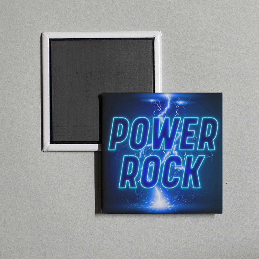 Various Artists - Power Rock Album Cover Fridge Magnet