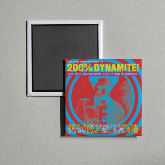 Various Artists - Soul Jazz Records presents 200% DYNAMITE! Ska, Soul, Rocksteady, Funk & Dub in Jamaica Album Cover Fridge Magnet