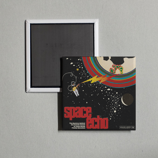 Various Artists - Space Echo The Mystery Behind the Cosmic Sound of Cabo Verde Finally Revealed! (Analog Africa No. 20) Album Cover Fridge Magnet
