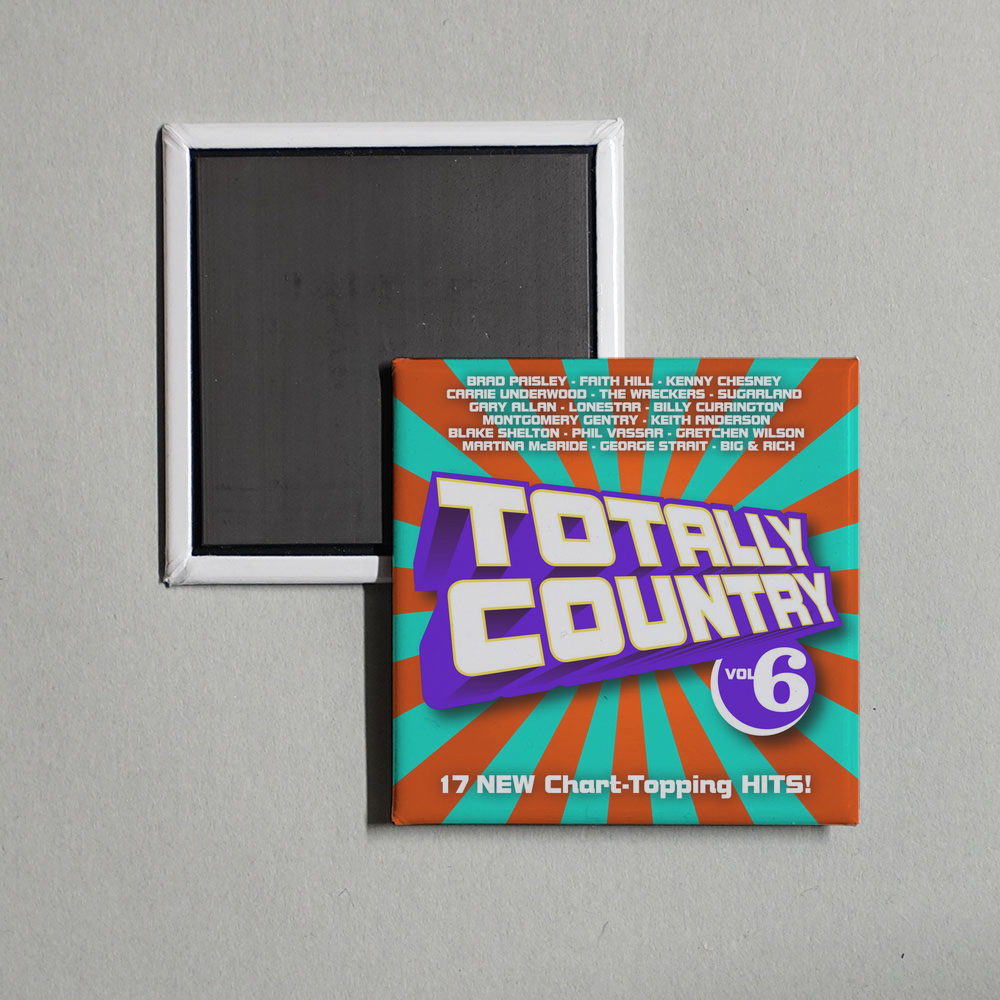 Various Artists - Totally Country Vol. 6 Album Cover Fridge Magnet