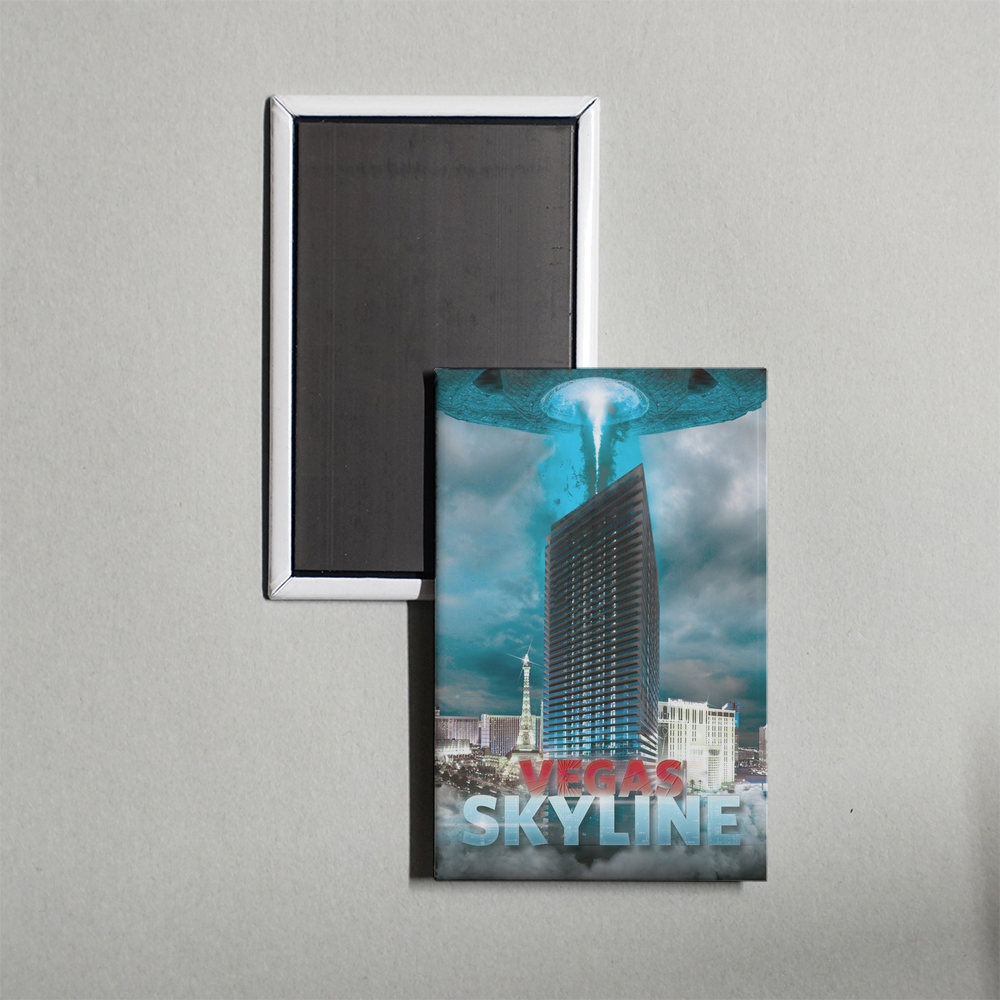 Vegas Skyline Mini Movie Fridge Magnet
