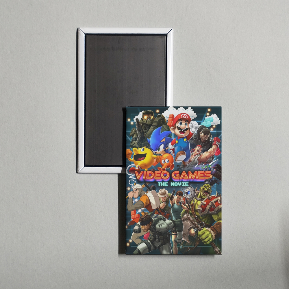 Video Games The Movie Mini Movie Fridge Magnet