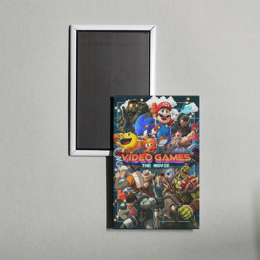 Video Games The Movie Mini Movie Fridge Magnet