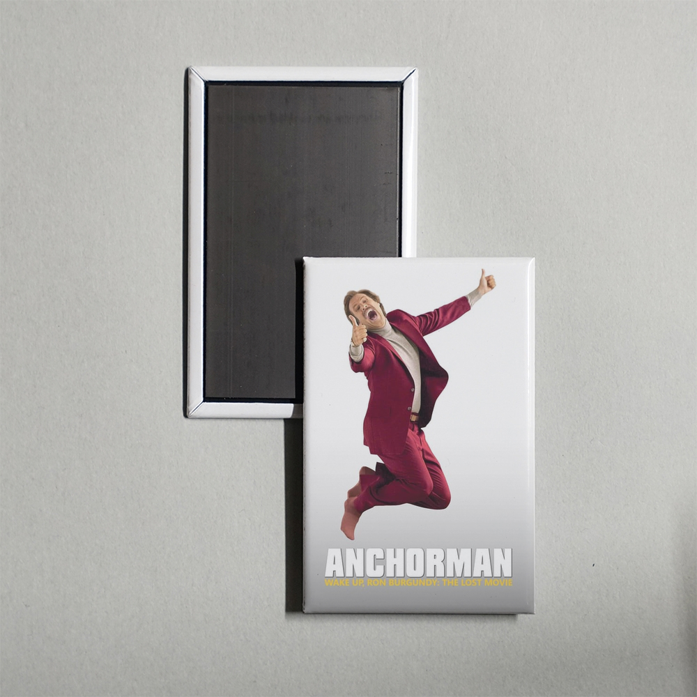 Wake Up, Ron Burgundy The Lost Movie Mini Movie Fridge Magnet