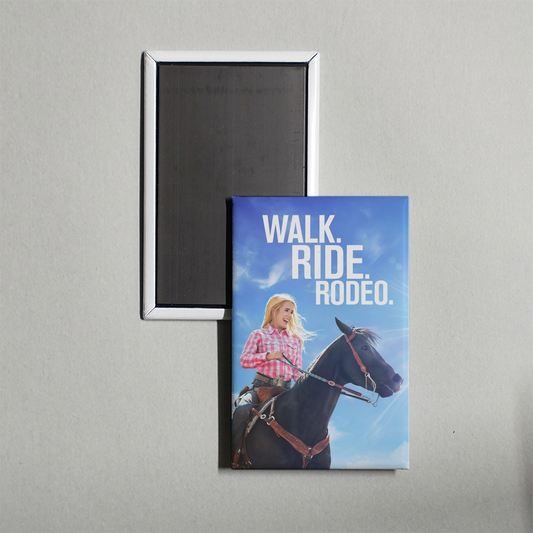 Walk. Ride. Rodeo. Mini Movie Fridge Magnet