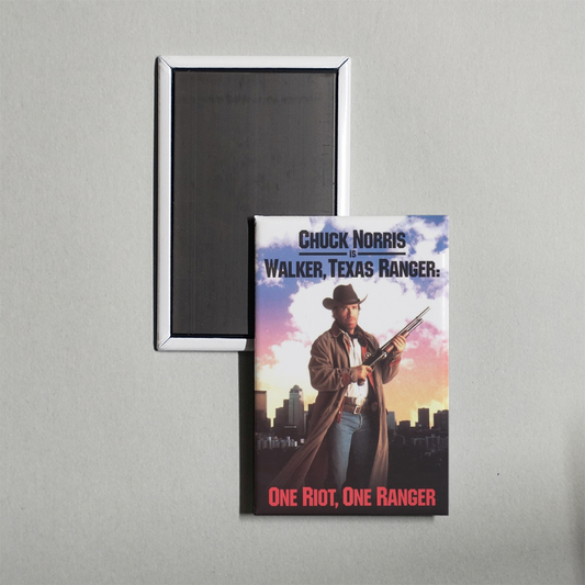 Walker, Texas Ranger One Riot, One Ranger Mini Movie Fridge Magnet
