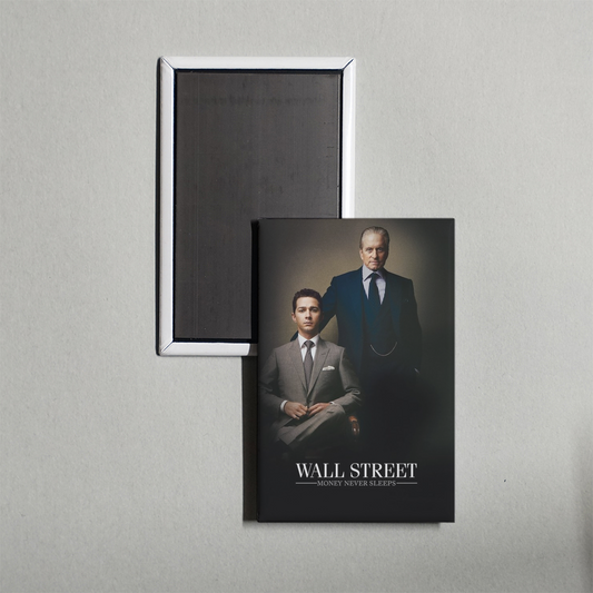 Wall Street Money Never Sleeps Mini Movie Fridge Magnet