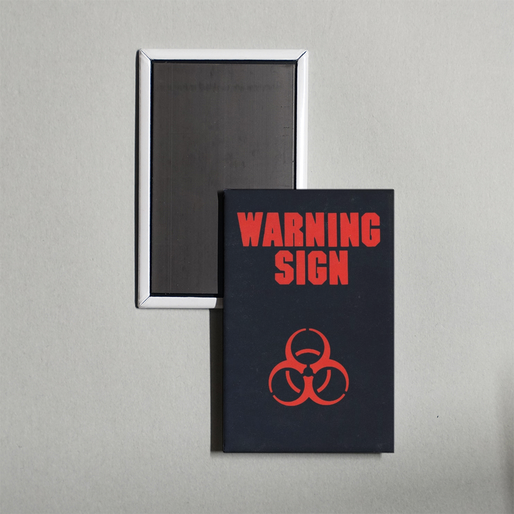Warning Sign Mini Movie Fridge Magnet