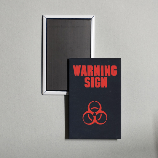 Warning Sign Mini Movie Fridge Magnet