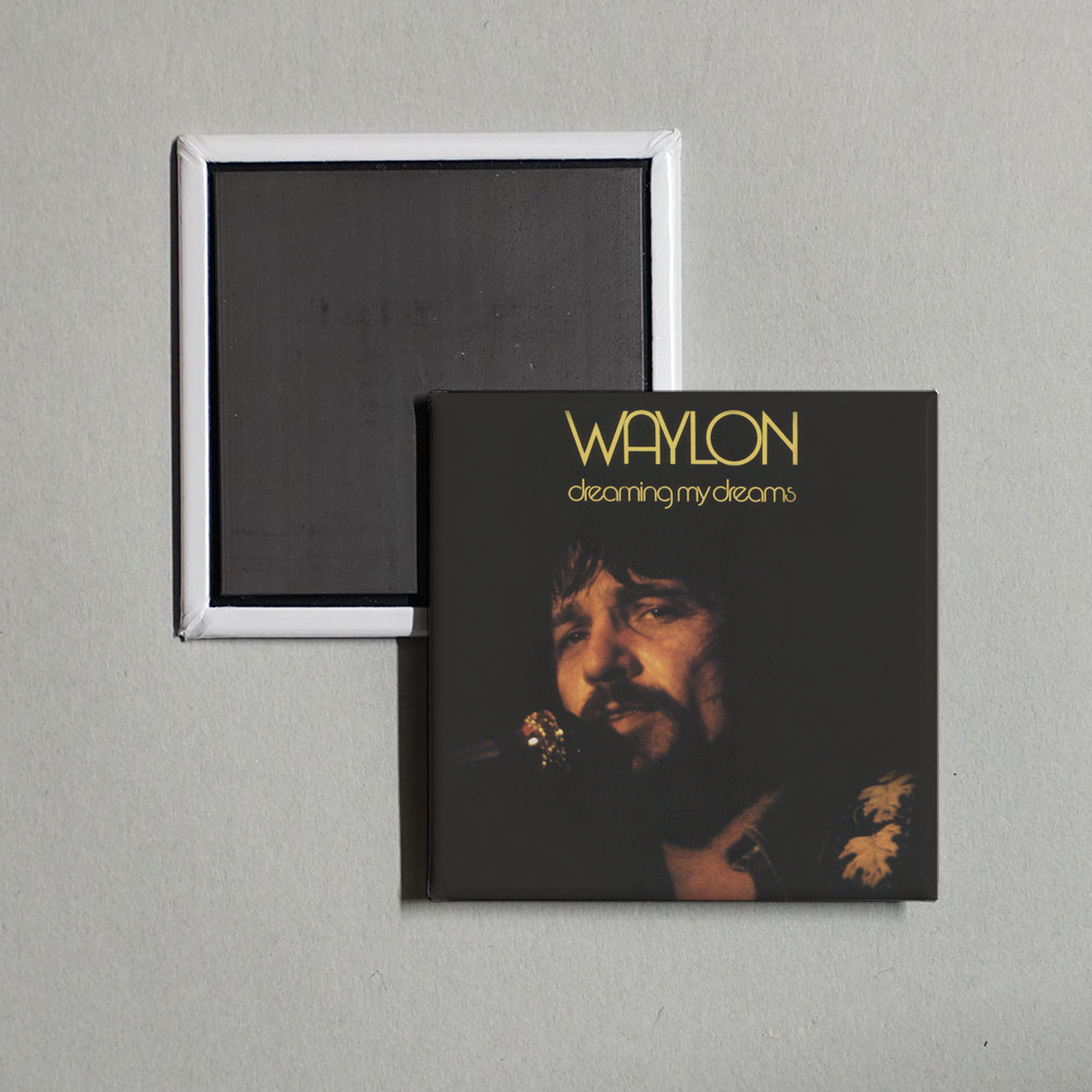 Waylon Jennings - Dreaming My Dreams Album Cover Fridge Magnet