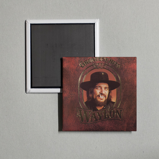 Waylon Jennings - Greatest Hits Album Cover Fridge Magnet