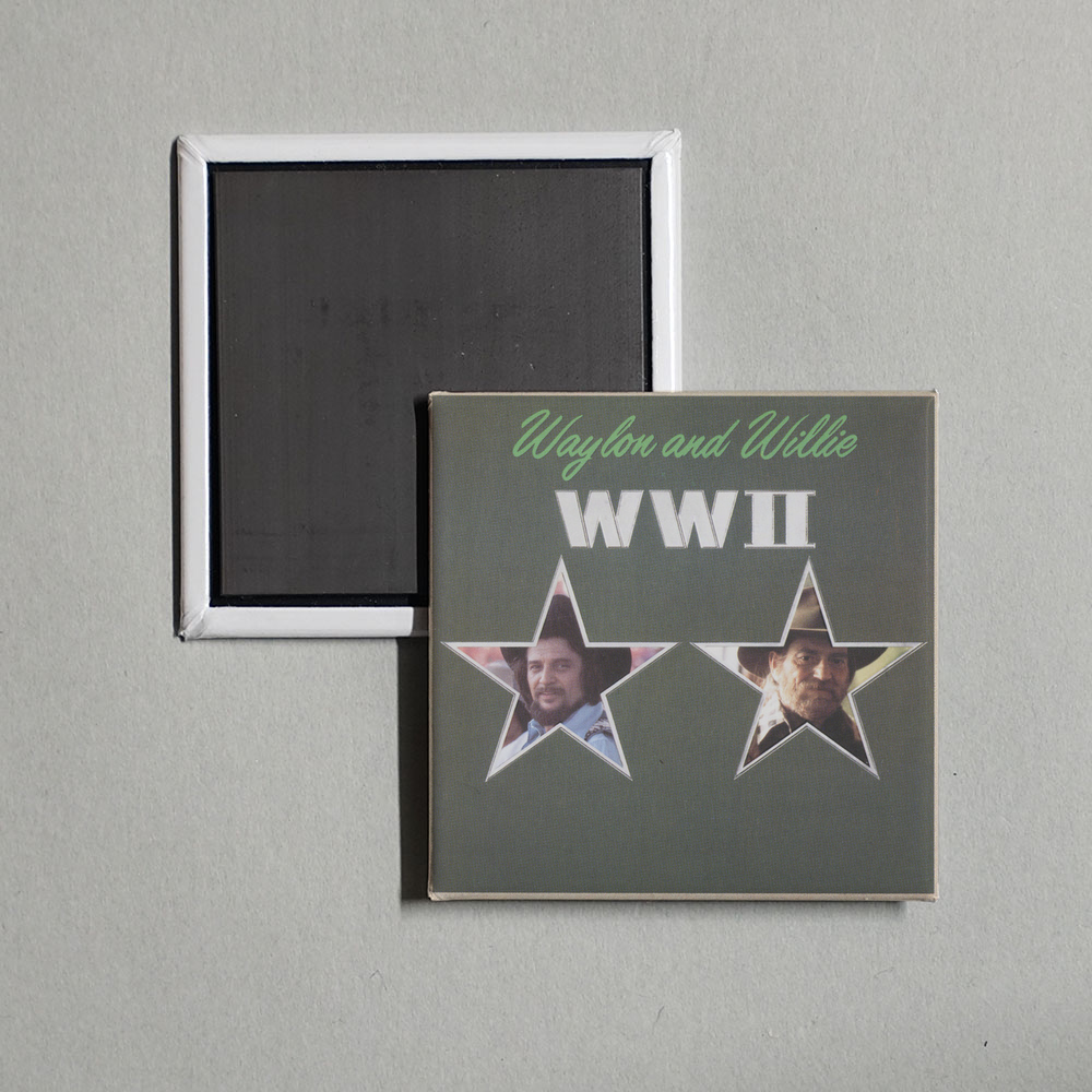 Waylon Jennings - WWII Album Cover Fridge Magnet