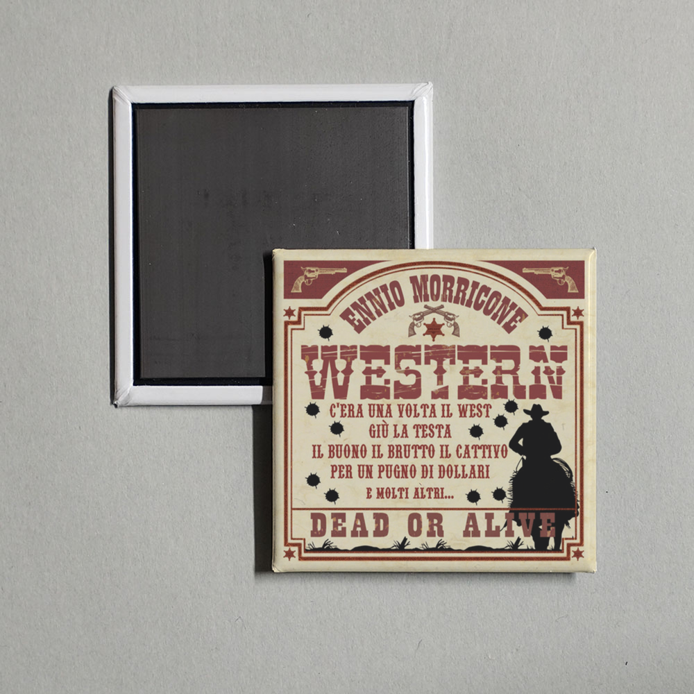 Western Orchestra - Ennio Morricone - Western Album Cover Fridge Magnet