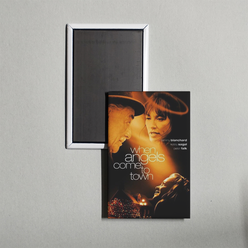 When Angels Come to Town Mini Movie Fridge Magnet